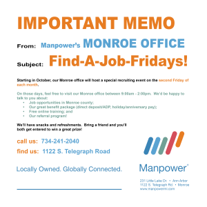 MON Find A Job Fridays flyer SOC MEDIA