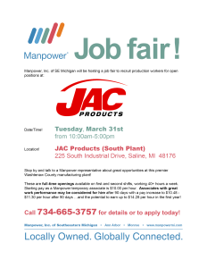 job fair flyer JAC products